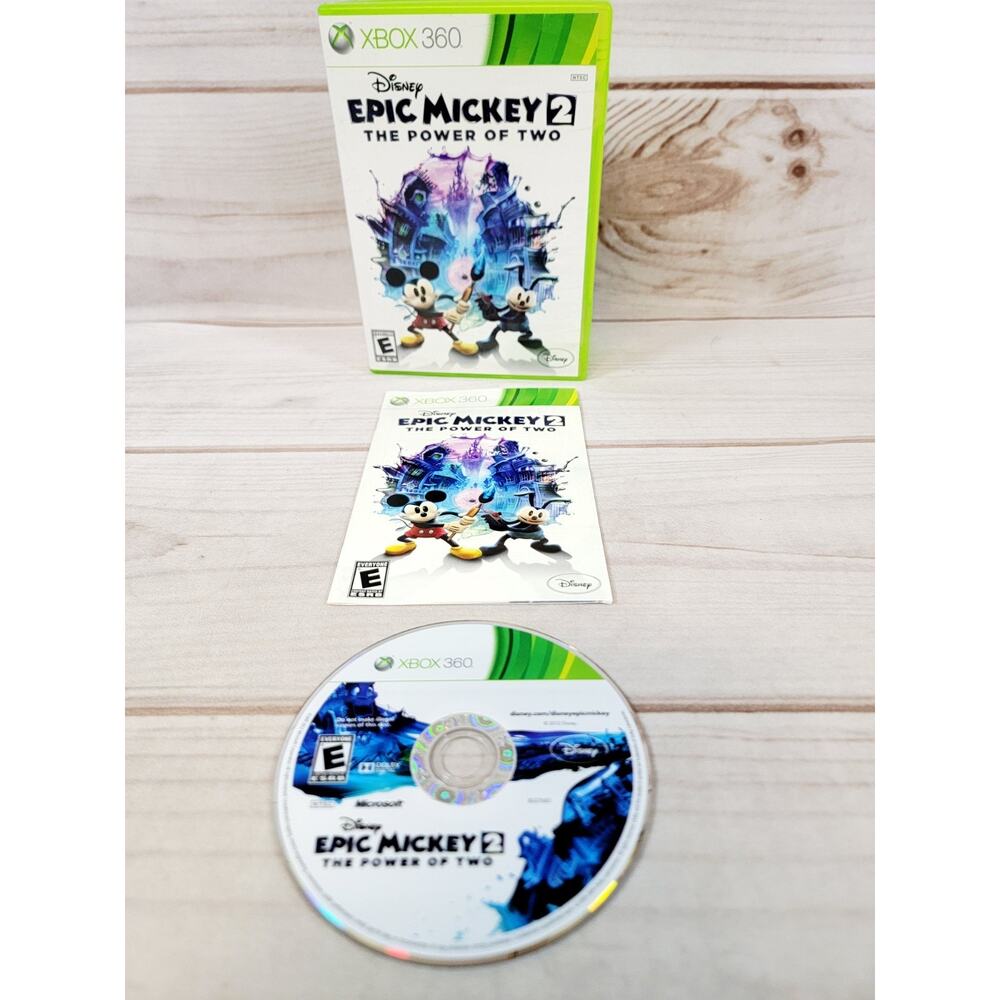 Disney Epic Mickey 2: The Power of Two (Xbox 360, 2012) CIB Complete Tested
